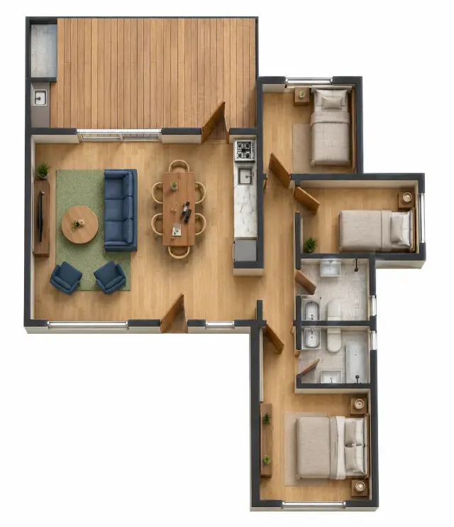 Plano de obra del proyecto 80p-d