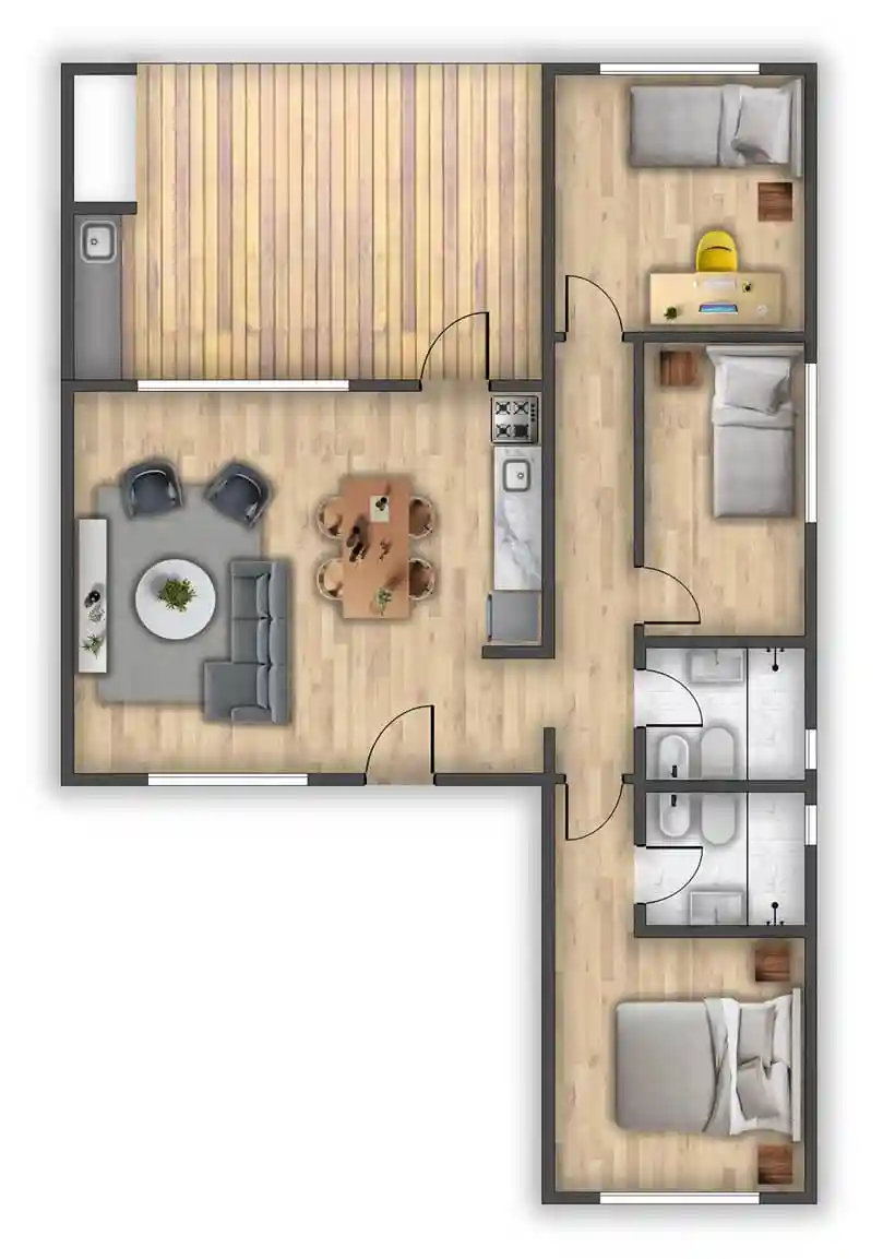 plano de obra del proyecto 80b-e