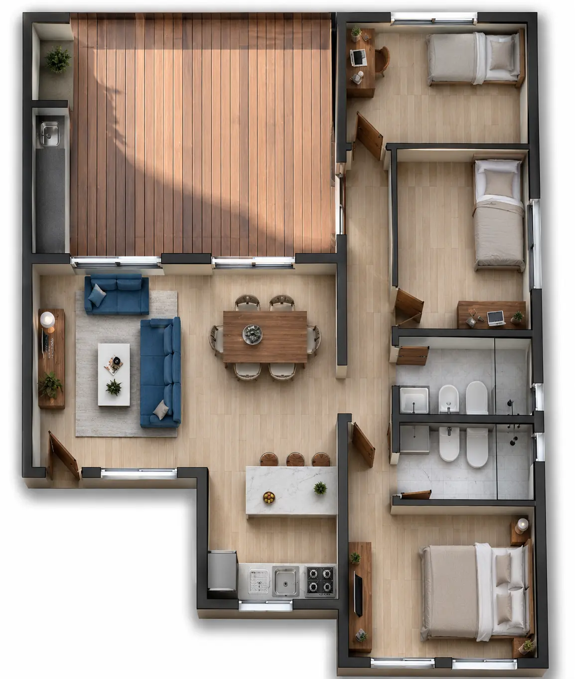 Plano de obra del proyecto 90b-d