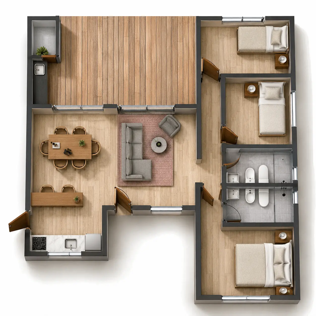 Plano de obra del proyecto 80p-b